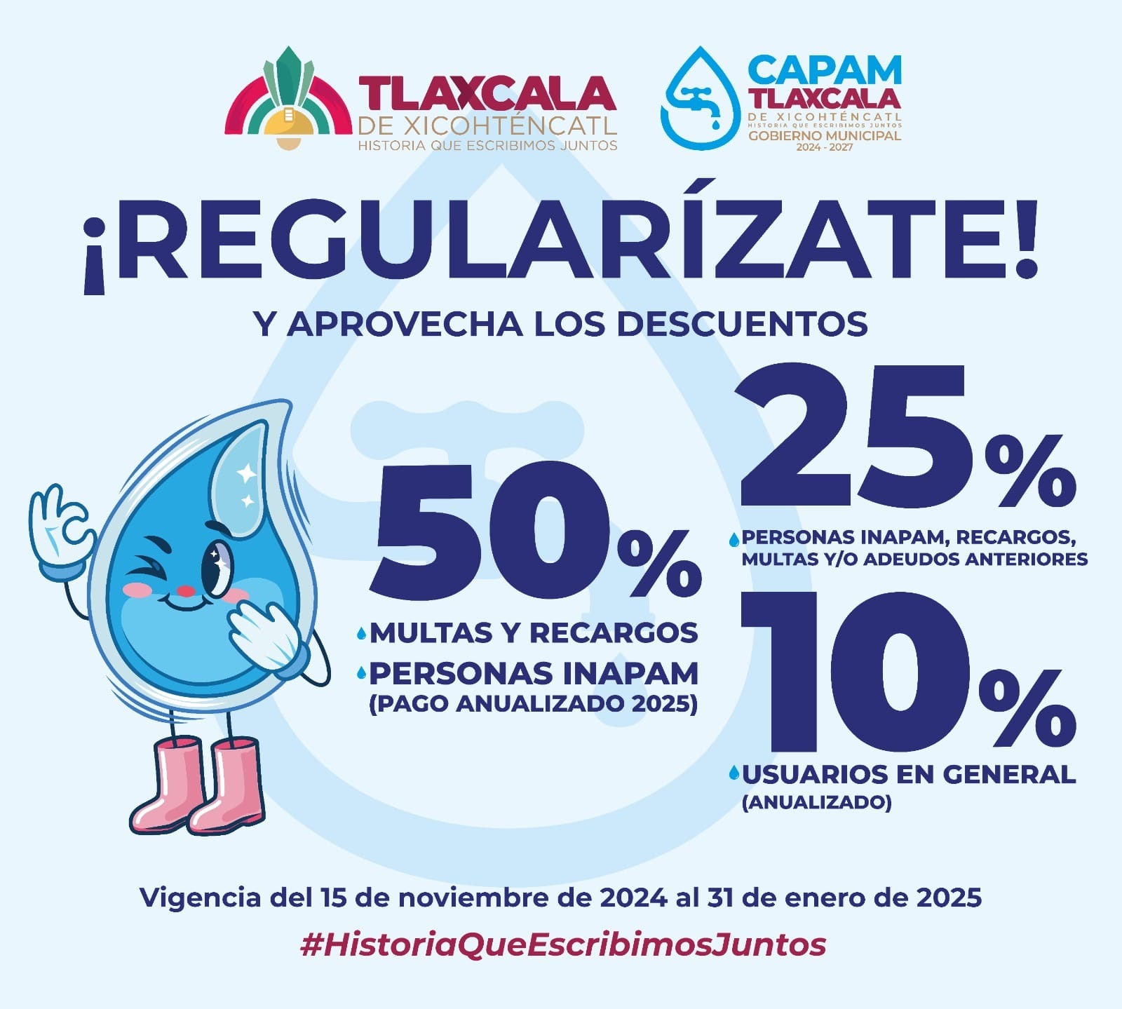 Inicia CAPAM campaña de regularización para el pago de agua potable con atractivos descuentos